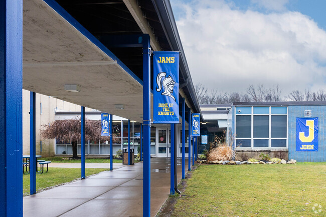The test scores in John Adams Middle School are far above the state average.