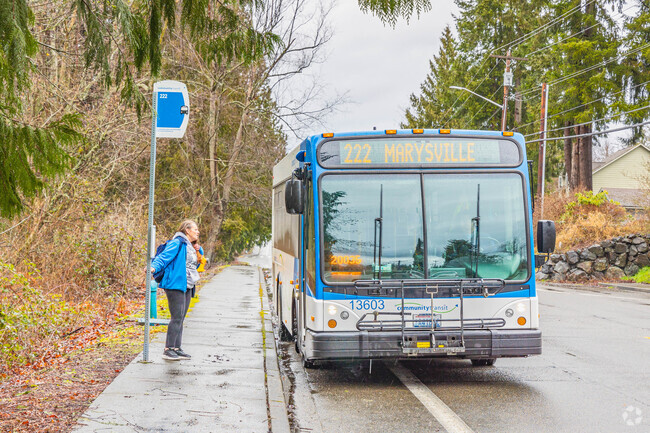 Getchell residents who might take the bus can grab a ride from route 222 throughout the day.