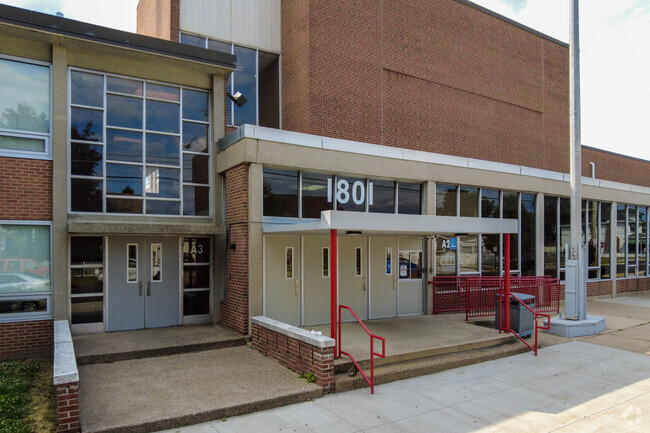 Bristol Junior - Senior High School Entrance in the Bristol neighborhood.