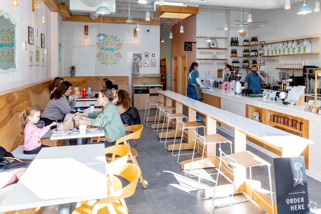 Honey’s Bistro serves classic lunch fare in nearby Glen Head, close to Old Brookville.