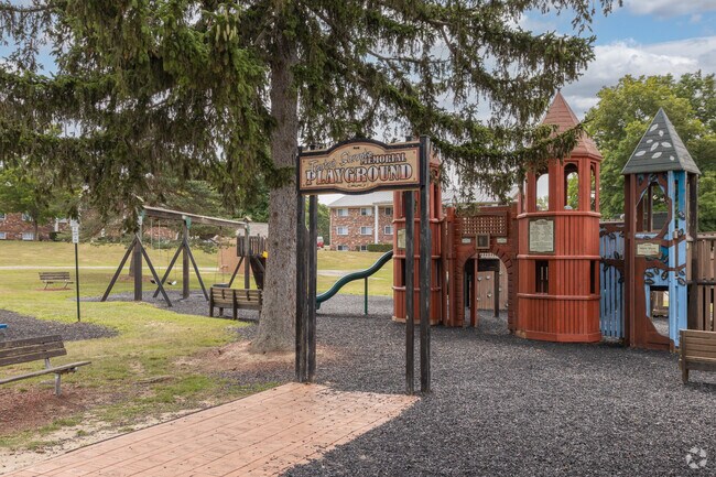 Entrance sign to Memorial Playground in Outer Eaton County.