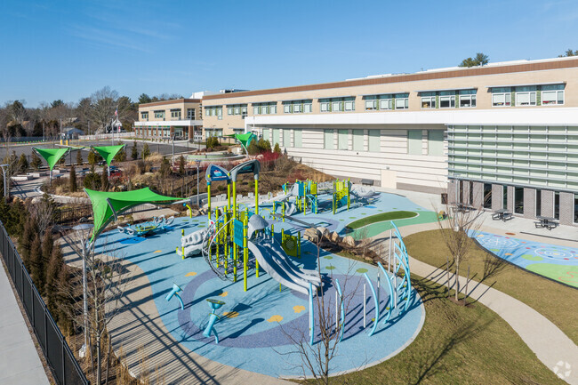 Students at Mitchel Elementary School in Bridgewater love playing on the new jungle gym.