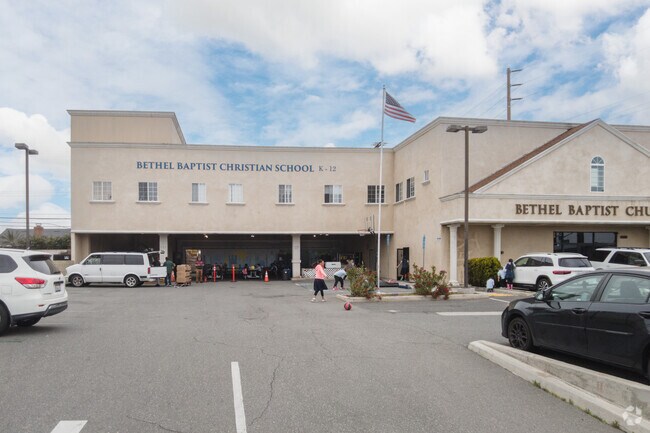 The entrance to Bethel Baptist School.