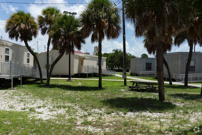 Gulf Beaches Elementary Magnet offers mobile classrooms on their campus.