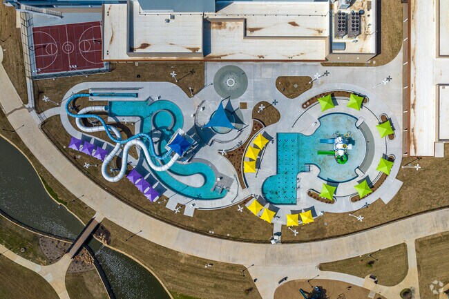 An active water park at Generations Park helps keep hot summers cool.