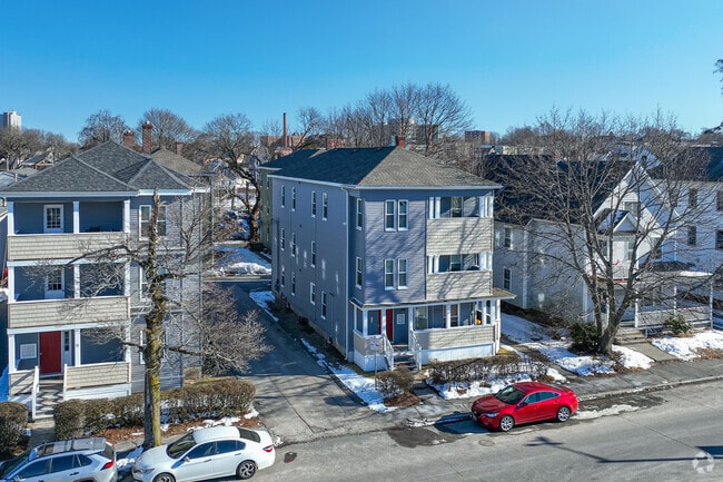 Triple decker homes offer affordable, multi-family units in the Green Island neighborhood.