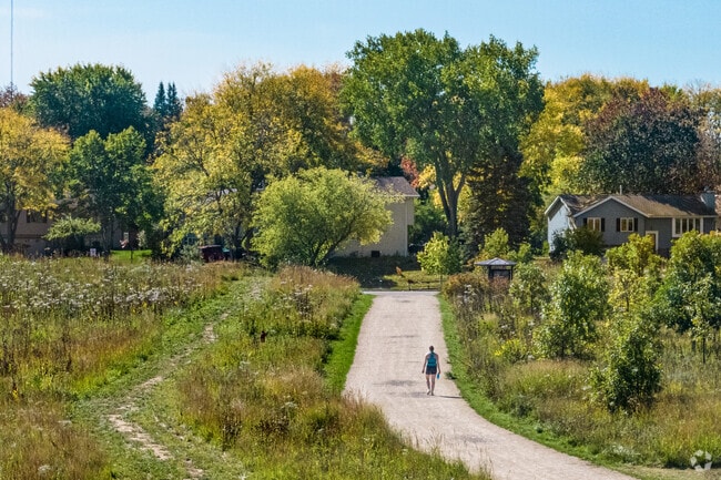 The bike path that runs through Highland in Middleton, WI is a great perk for active residents.
