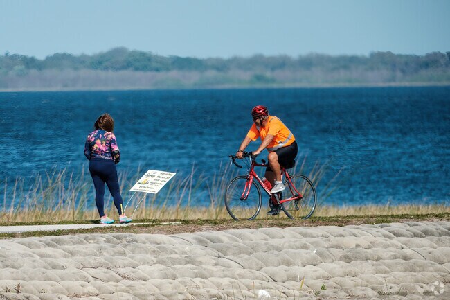 Downtown Saint Cloud residents enjoy biking on the nearby trail.