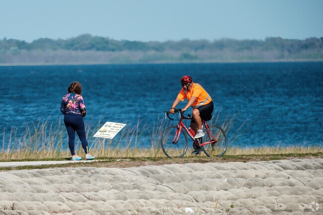 Downtown Saint Cloud residents enjoy biking on the nearby trail.