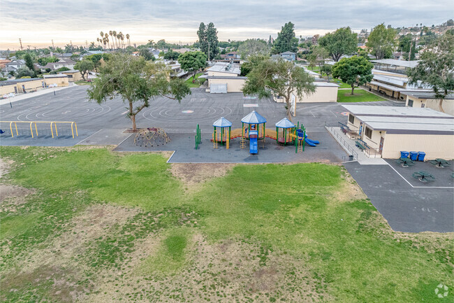 The playground at La Merced Academy, elementary school in Montebello