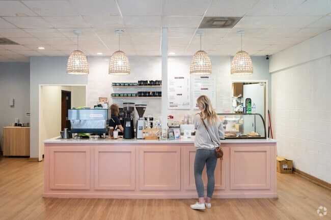 Burleson Resident ordering coffee at Dwell Coffee & Biscuits.