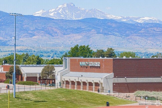 Niwot High School sits below the stunning Long's Peak.