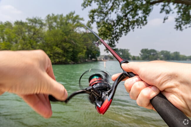 Fishing at the Sportsmans Club on Lake Manteno is a great way to unwind as you reel it in.