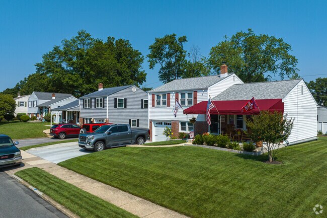 Split-level homes line the quiet streets of Woodlyn, Pennsylvania.