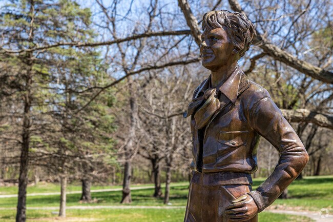 The International Forest of Friendship is more than just a park, it’s a memorial space honoring Amelia Earhart and others who have explored the skies with new inductees each year.