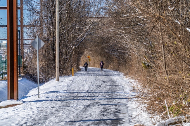 Walkers enjoy the scenic beauty on one of the many trails in Conshohocken.