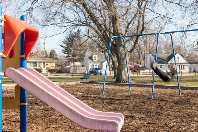 The swings are fun for all ages at Westdale Park in West Grand Ave.
