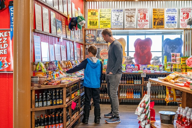 A fun stop for Lake Arrowhead locals is Rocket Fizz, a candy store that has so many treats.