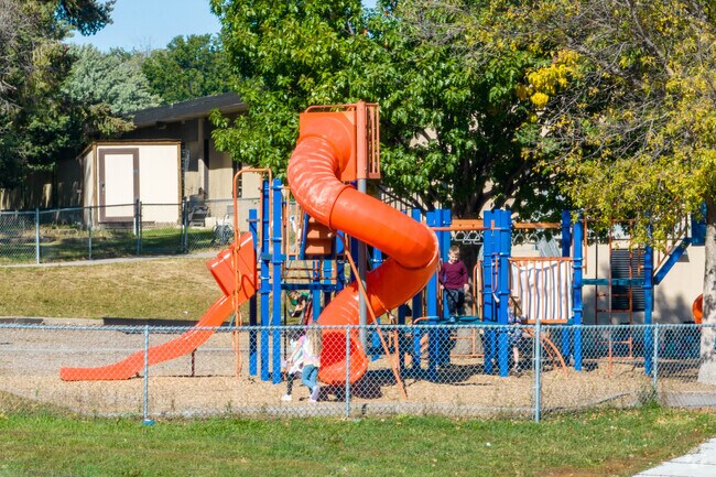 Rockbrook Elementary School has playground equipment for the students.
