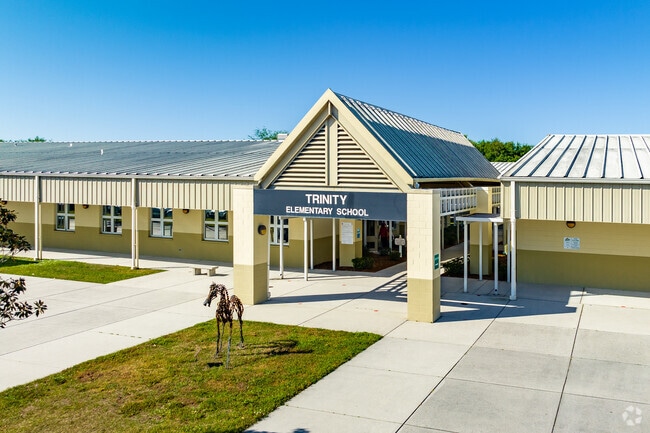 Trinity, Florida Trinity Elementary school entrance.