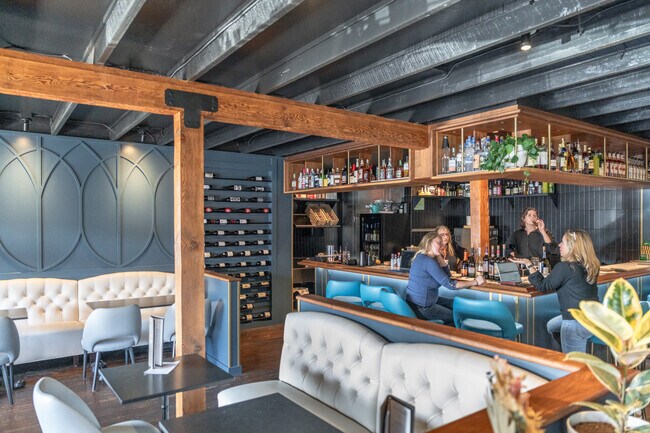 Meet up with friends for a glass of wine at Still Water Lounge near Lake McMurray.