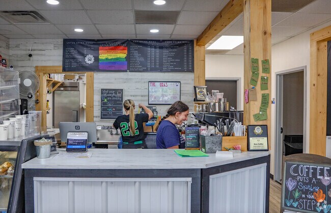 Start your morning in Fayetteville with a coffee from SheBrews Coffee.