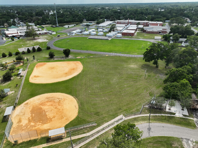 Lake Shore Middle School provides a baseball field and track field for all students.