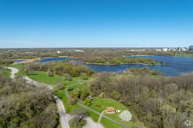 One of the biggest draws of the neighborhood is Ned Brown Preserve, often known as Busse Woods.