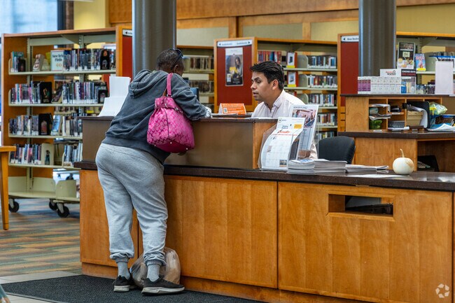 The library near Monmouth Park is a great place to spend the day.