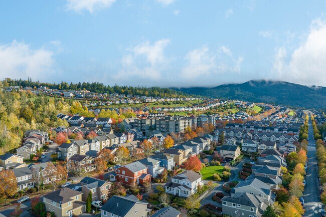 Issaquah Highlands is a master planned community perched above the city with modern homes.