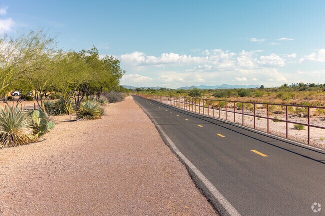 Sunny Tucson weather encourages Lakeside Park residents to use outdoor trails year-round.
