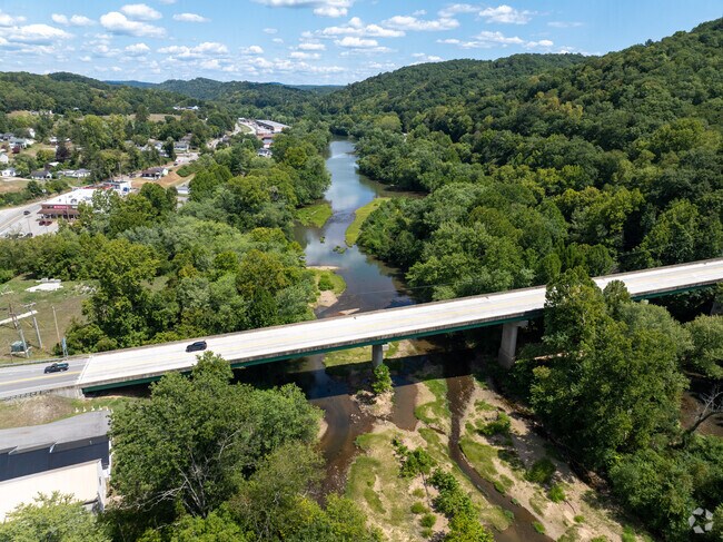 An overview of the Elk River as it runs along Big Chimney.