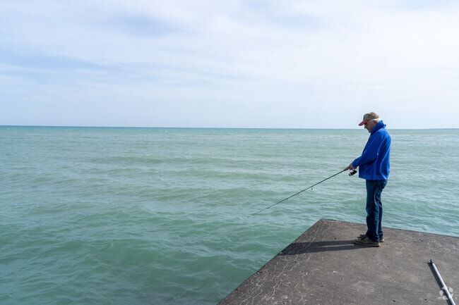 Uptown residents can enjoy a day of fishing at the piers of Lake Michigan.