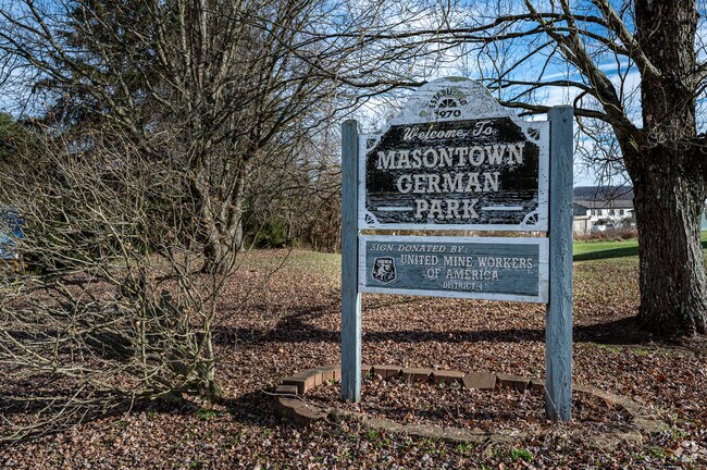 Masontown German Park is home to several amenities including a ballfield.