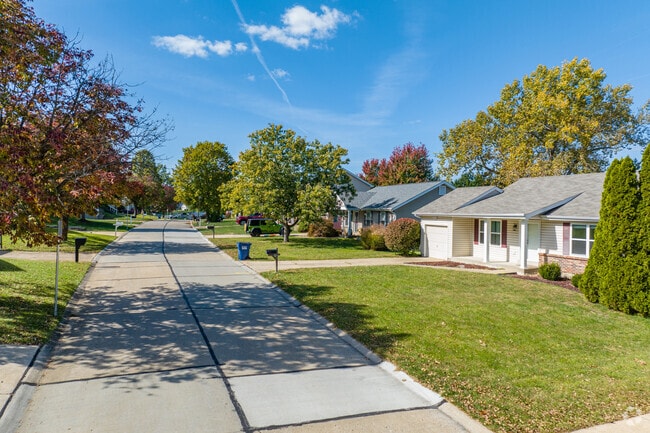 The residents of Harvester enjoy keeping their streets clean and lawns well landscaped.
