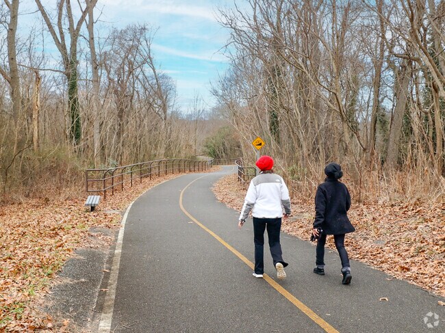 The Setauket Port Jeff Station Greenway trail is a great maintained 3.3 mile exercise path.