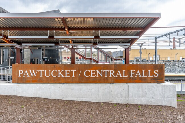 Pawtucket/Central Falls MBTA Station Sign