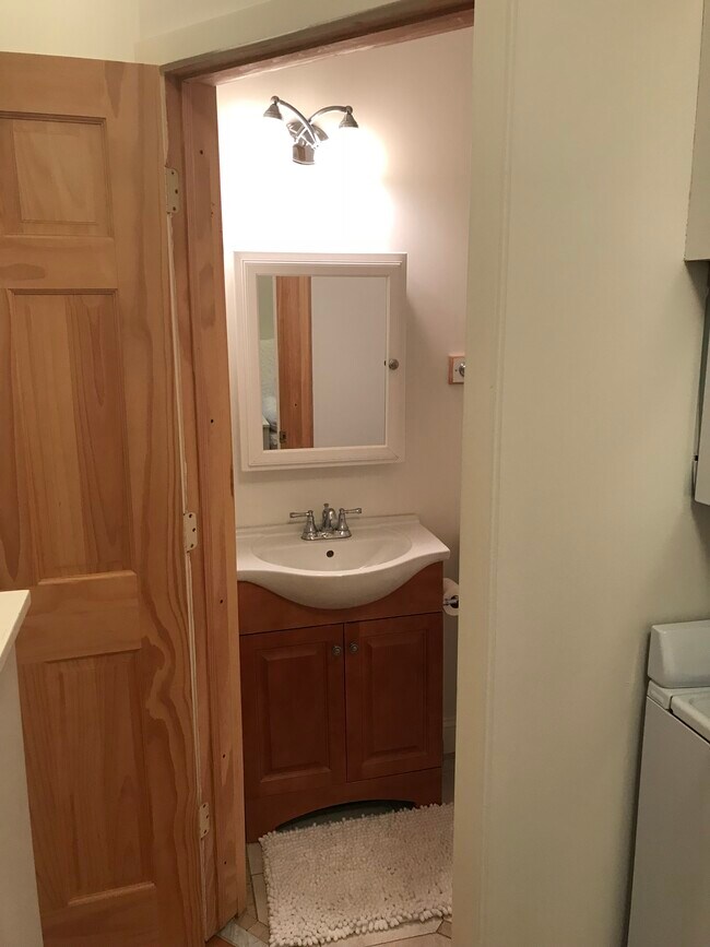 Sink area in bathroom