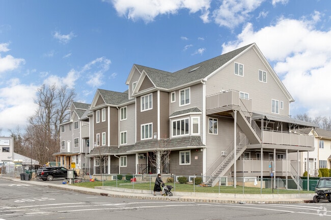 Homes in New Square tend to be close together, fostering a sense of community.