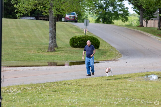Most of the residential areas in New Market have large front yards and quiet streets.