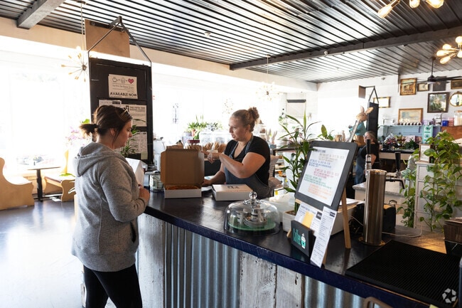 The Fifth Tier Baking Studio and Coffeehouse is a favorite breakfast spot for fresh scones.