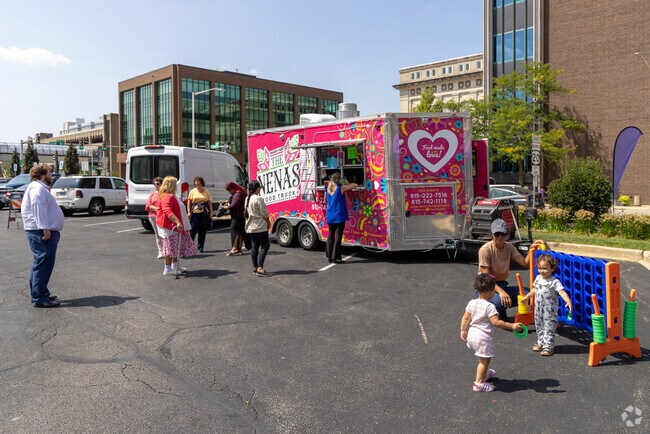 Rockford residents gather for music, games, and food at Beats & Bites in Downtown Rockford.
