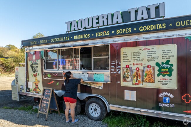 Taqueria Tati is a popular local food truck that regularly parks near Walmsley.