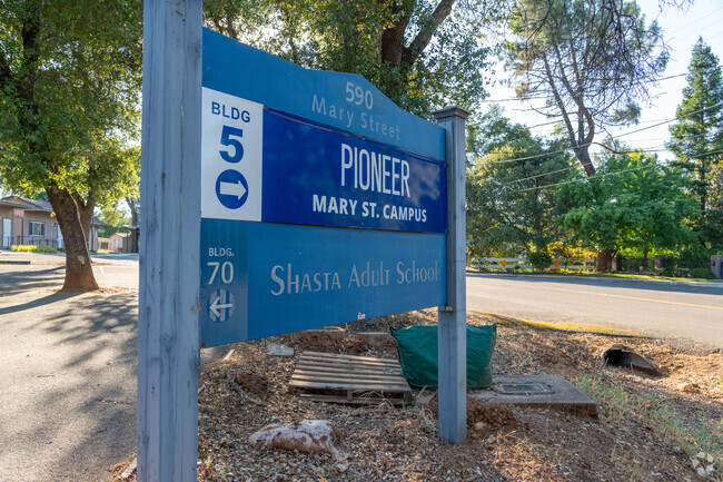 Freedom High School is located nearby Pioner High School and Shasta High School.