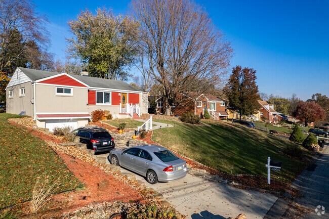 Some homes in Bethel Park are close together on long streets.