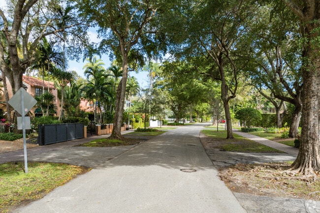The residential streets of Upper Riviera are lined with trees.