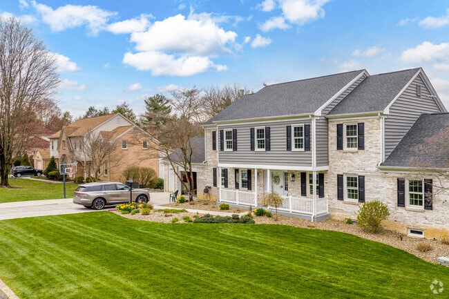 New traditional homes in Lemoyne often come with covered front porches to escape summer heat.