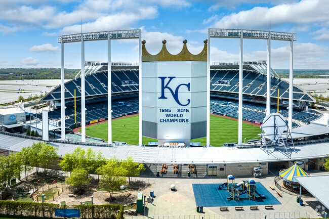 Raytown is just 3-mile stroll down a paved trail that lead to the home of the Kansas City Chiefs and the Kansas City Royals stadiums.