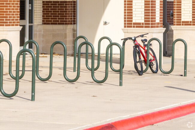 Being in a neighborhood, students at Otto Middle School can ride their bikes.