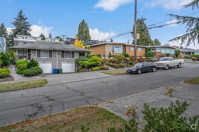 There are homes just across from Soundview Playfield in Olympic Manor.